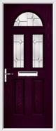 2 Panel 2 Square 1 Arch Composite Door regal opal glass