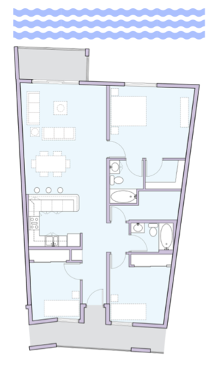 1383 square feet 3 bedroom and 2 bathroom