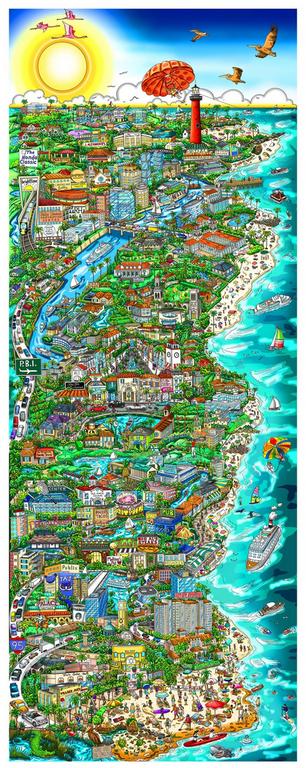 Charles Fazzino Paradise Found Palm Beach County
