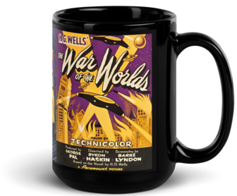 The War Of The Worlds Black Glossy ​Coffee/Tea Mug by Spiz