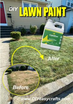 DIY Grass paint to quickly and easily improve curb appeal. www.DIYeasycrafts.com