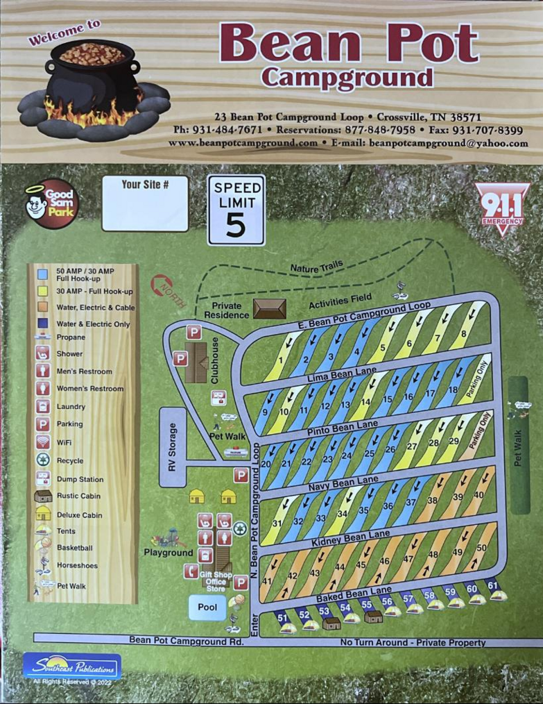 About Bean Pot Campground Crossville, Tennessee