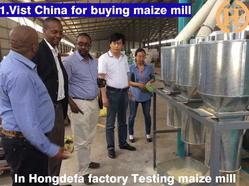 visiting China checking maize milling line is running