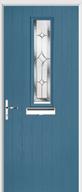 1 Square Composite Door regal sapphire glass