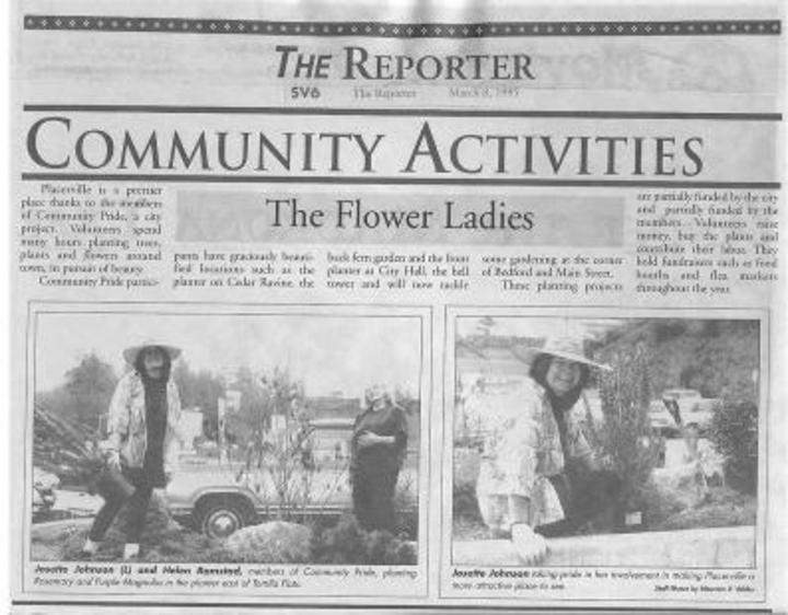 Community Pride Archives Flower Ladies Placerville Petals Community Pride Volunteers Josette Johnson http://www.josettejohnson.com