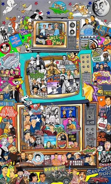 Charles Fazzino Timeless Memories of TV