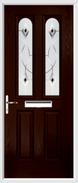 2 Panel 2 Arch Composite Door fusion art glass