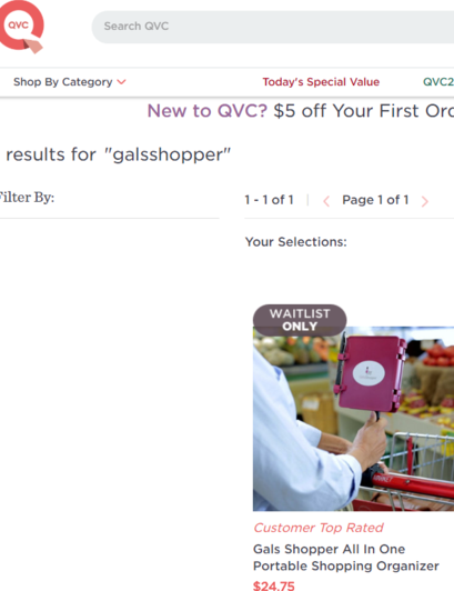 GalsShopper Shopping Organizer, Shop Easier