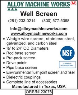 Alloy Screen Works, Alloy Machine Works, Well Screens
