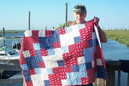 Tom Leonard and Quilt