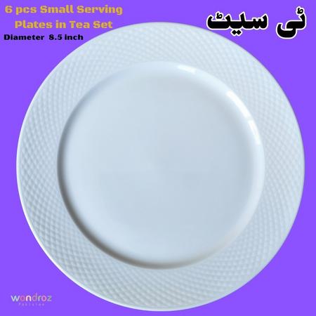 Tea Set in Pakistan. Tea Serving Crockery Set. 6 Tea Serving Plates in Set