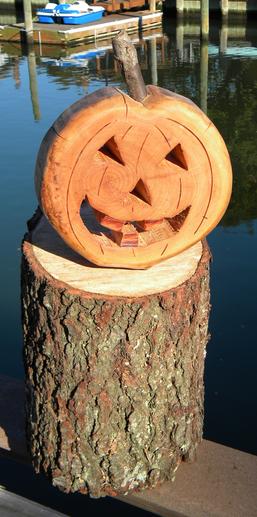 How to make a DIY Firewood Halloween Pumpkin decoration. www.DIYeasycrafts.com