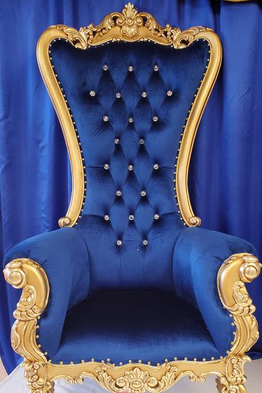 royal blue throne chair