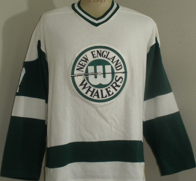 WHA 1972-73 New England Whalers Rick Ley 2 Away Hockey Jersey — BORIZ
