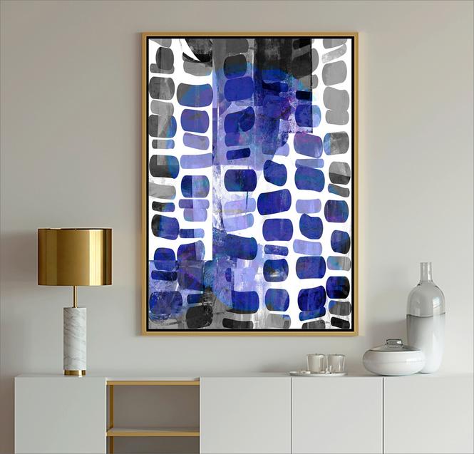 Blue and White art, #abstract art, #blue and white art