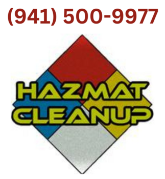 Hazmat Cleanup logo representing blood cleanup services in Sarasota, FL