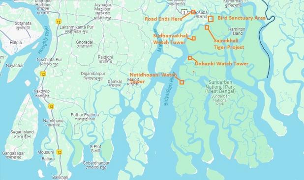 Map Of Sundarban