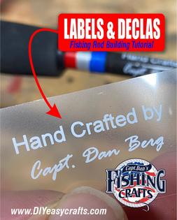 Fishing rod building tutorial how to install labels and decals.