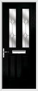 2 panel 2 square composite door jewel glass