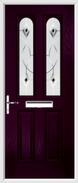 2 Panel 2 Arch Composite Door fusion art glass