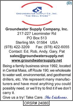 Drilling Supplies, Groundwater Supply Company