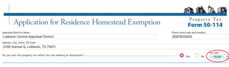 Homestead Application