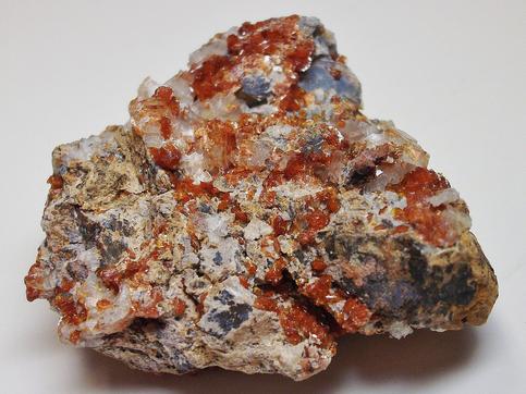 Vanadinite crystals - San Carlos Mine, Chihuahua, Mexico