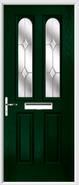 2 Panel 2 Arch Composite Door jewel glass