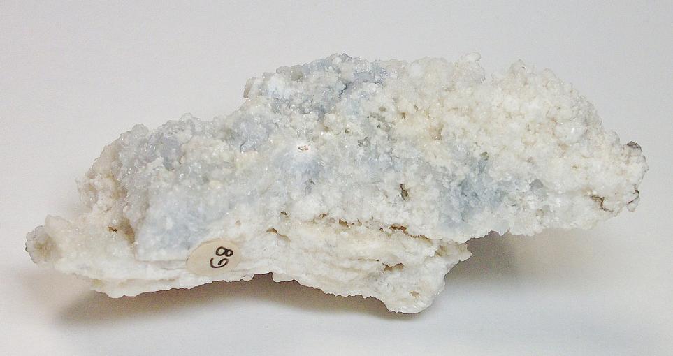 Celestine & fluorescent Calcite crystals Mojina Mine, Chihuahua, Mexico