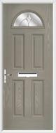4 Panel 1 Arch Composite Door jewel white