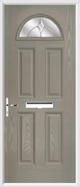 4 Panel 1 Arch Composite Door jewel white