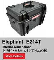 Elephant Cases Waterproof Clear Tackle Box with Pressure Equalization Valve EL012CT Stowaway