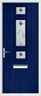 3 Square Strip Composite Door fusion art glass