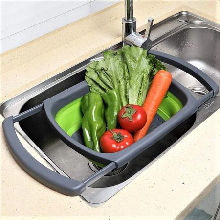 Sink Drain Basket Collapsible Foldable Kitchen Strainer in Pakistan for Noodles Fruit Vegetable Washing Strainers in Lahore