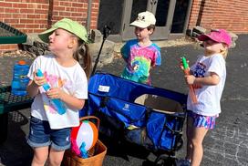 make believe campfire with preschool kids