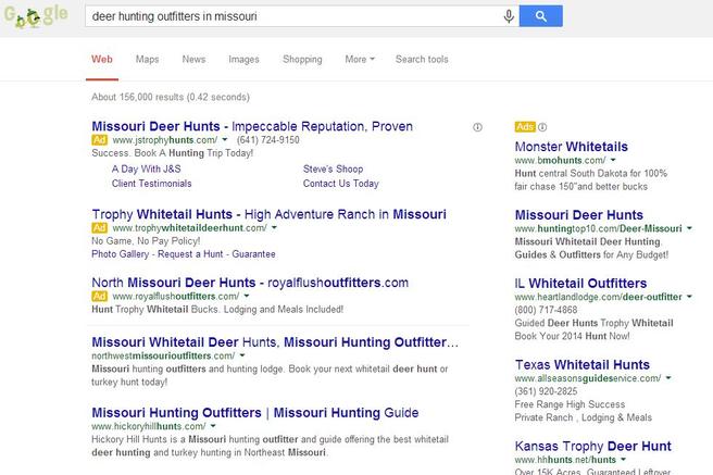 Google Adwords Listing Sample