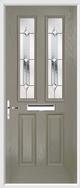 2 Panel 2 Square Composite Door regal diamond glass