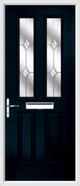 2 panel 2 square composite door jewel glass