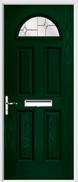 4 Panel 1 Arch Composite Door regal opal glass