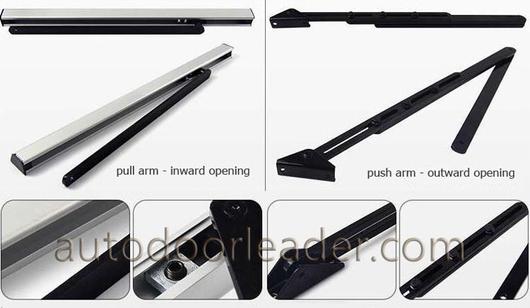 automatic swing door mechanism arm