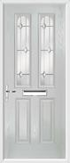 2 Panel 2 Arch Composite Door regal opal glass