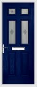 2 Panel 4 Square Door mesquite glass