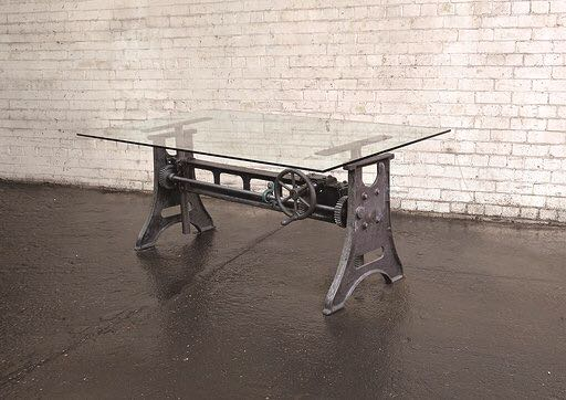 Industrial crank deals coffee table