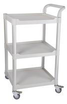 3 shelf plastic hospital carts manufacturer, 2 tier quality service trolley