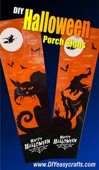 DIY Halloween porch signs