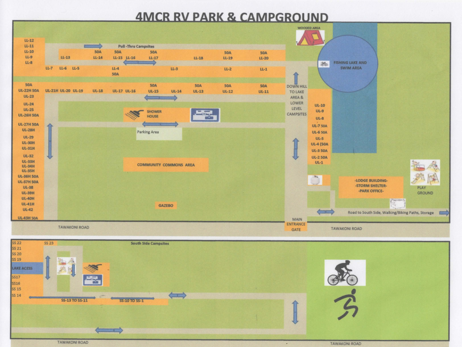 Rules & Map for 4 Mile Creek Resort RV Park and Campground