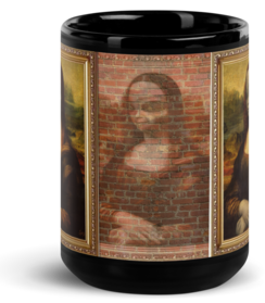 Alien Lisa Black Glossy ​Coffee/Tea Mug by Spiz