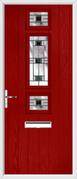 3 Square Strip Door aspen glass