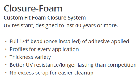 Custom fit closure foam