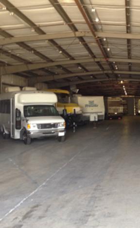 RVs in Indoor Visalia Storage Location